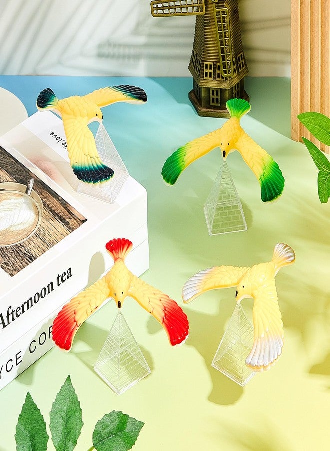 WinnerWhy 8 Pcs Balance Bird Gravity Bird with Pyramid Combination Physical Science Adults Office Desktop Novelty Eagle Trick Party Toy for Science Lovers Teachers Gift, Random Color - Image 4